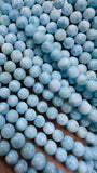 Larimar Round Beads • 5.5 mm Size • 4A Quality • Blue Color • Natural Larimar •Top Quality Length 40 cm - Larimar Beads