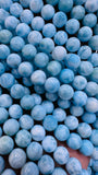 Larimar Round Beads • 5/ 6 mm Size • 4A Quality • Blue Color • Natural Larimar •Top Quality Length 40 cm - Larimar Beads