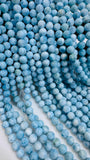 Larimar Round Beads • 5/ 6 mm Size • 4A Quality • Blue Color • Natural Larimar •Top Quality Length 40 cm - Larimar Beads