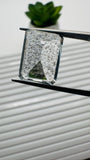 Moss Aquamarine Faceted Rectangle • 14x10.5 mm Size • Code #B1 • Weight 8 Cts • Natural Moss Aquamarine Emerald Cut • AAA Quality