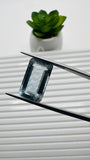 Moss Aquamarine Faceted Rectangle • 17X10 mm Size • Code #B5 • Weight 11.5 Cts • Natural Moss Aquamarine Emerald Cut • AAA Quality