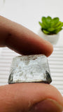 Moss Aquamarine Faceted Rectangle • 18.5x15 mm Size • Code #B19 • Weight 18.5 Cts • Natural Moss Aquamarine Emerald Cut • AAA Quality
