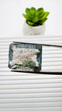 Moss Aquamarine Faceted Rectangle • 16.5X13 mm Size • Code #B11 • Weight 14 Cts • Natural Moss Aquamarine Emerald Cut • AAA Quality