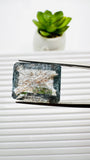 Moss Aquamarine Faceted Rectangle • 16.5X13 mm Size • Code #B11 • Weight 14 Cts • Natural Moss Aquamarine Emerald Cut • AAA Quality