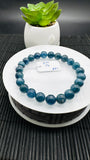 Blue Kyanite Bracelet - 8 mm Size - Code #K1 - AAAA Quality - Length 7.5 Inch- Natural Kyanite Round Bracelet
