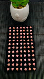 Queen Conch Shell Heart Cabs • 6 mm Size • Pack of 4 Pcs • AAAA Quality • Flat Back • Queen conch Shell Cabochons
