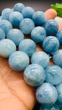 Aquamarine Round Beads - 16 mm Size - AAA Quality - Length 40 cm- Code #N1 - Natural Aquamarine Beads