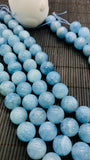 Aquamarine Round Beads - 16 mm Size - AAA Quality - Length 40 cm- Code #N1 - Natural Aquamarine Beads