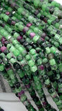 Ruby Zoisite Faceted 2 mm Cube Dice Beads - Length 40 cm - AAA Quality- Natural Ruby Zoisite Square Beads