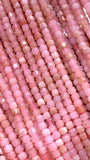 Pink Opal Faceted 2 mm Cube Beads - Length 40 cm - AAA Quality- Natural Pink Opal Dice Square Beads