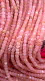 Pink Opal Faceted 2 mm Cube Beads - Length 40 cm - AAA Quality- Natural Pink Opal Dice Square Beads