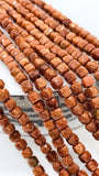 Golden Sand Stone Faceted 4 mm Cube Beads - Length 40 cm - AAA Quality- Natural Golden Sand Stone Dice Square Beads