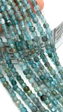Apatite Faceted 4 mm Cube Beads - Length 40 cm - AA Quality- Natural Apatite Dice Square Beads