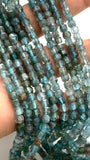 Apatite Faceted 4 mm Cube Beads - Length 40 cm - AA Quality- Natural Apatite Dice Square Beads