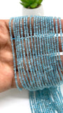 Blue Topaz Faceted 2 mm Cube Beads - Length 40 cm - AAA Quality- Natural Blue Topaz Dice Square Beads