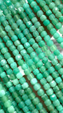 Chrysoprase Faceted 2 mm Cube Beads - Length 40 cm - AAA Quality- Natural Chrysoprase Dice Square Beads