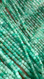 Emerald Faceted 2 mm 3 mm Cube Beads - Length 40 cm - AAA Quality- Natural Emerald Dice Square Beads