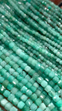 Emerald Faceted 2 mm 3 mm Cube Beads - Length 40 cm - AAA Quality- Natural Emerald Dice Square Beads