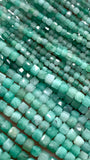 Emerald Faceted 2 mm 3 mm Cube Beads - Length 40 cm - AAA Quality- Natural Emerald Dice Square Beads