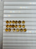 Citrine Round 5mm Pack of 10 pcs AA Quality- Natural Citrine Cut - Citrine Loose Stone, Golden color,