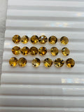 Citrine Round 5mm Pack of 10 pcs AA Quality- Natural Citrine Cut - Citrine Loose Stone, Golden color,