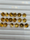 Citrine Round 4mm Pack of 10 pcs AA Quality- Natural Citrine Cut - Citrine Loose Stone, Golden color,