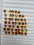 Citrine Round 4mm Pack of 8 pcs Golden color, AAA Quality- Natural Citrine Cut - Citrine Loose Stone,