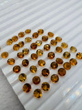 Citrine Round 5mm Pack of 8 pcs Golden color, AAA Quality- Natural Citrine Cut - Citrine Loose Stone,
