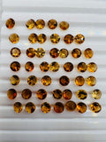Citrine Round 4mm Pack of 6 pcs Golden color, AAA Quality- Natural Citrine Cut - Citrine Loose Stone,