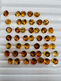 Citrine Round 4mm Pack of 8 pcs Golden color, AAA Quality- Natural Citrine Cut - Citrine Loose Stone,