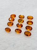 Citrine Faceted Oval 4x6 MM Cabochon • Pack of 5 Pc • Brandy Color • AAA Quality • Natural Citrine Faceted Oval Cabs