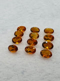 Citrine Faceted Oval 4x6 MM Cabochon • Pack of 5 Pc • Brandy Color • AAA Quality • Natural Citrine Faceted Oval Cabs