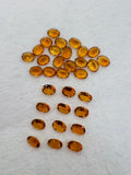 Citrine Faceted Oval 7X9 MM Cabochon • Pack of 2 Pcs • Brandy Color • AAA Quality • Natural Citrine Faceted Oval Cabs