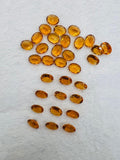 Citrine Faceted Oval 7X9 MM Cabochon • Pack of 2 Pcs • Brandy Color • AAA Quality • Natural Citrine Faceted Oval Cabs