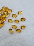 Citrine Faceted Oval 6X8 MM • Pack of 4 Pc • AAA Quality • Natural Citrine Faceted Oval Stone