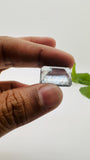 Moss Aquamarine Faceted Rectangle • 19x14 mm Size • Code #A3 • Weight 19.4 Cts • Natural Moss Aquamarine Emerald Cut • AAA Quality
