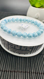 Larimar Bracelet 8 mm size Code#E3 • AAAA Quality • Natural Larimar Round Bracelet- Length 7.50 Inch