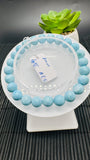 Larimar Bracelet 8 mm size Code#E5 • AAAA Quality • Natural Larimar Round Bracelet- Length 7.50 Inch