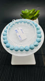 Larimar Bracelet 8 mm size Code#E5 • AAAA Quality • Natural Larimar Round Bracelet- Length 7.50 Inch