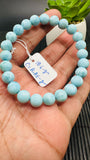 Larimar Bracelet 8 mm size Code#E5 • AAAA Quality • Natural Larimar Round Bracelet- Length 7.50 Inch