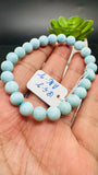 Larimar Bracelet 8 mm size Code#E7 • AAAA Quality • Natural Larimar Round Bracelet- Length 7.50 Inch