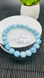 Larimar Bracelet 8.50 mm size Code#E8 • AAAA Quality • Natural Larimar Round Bracelet- Length 7.50 Inch