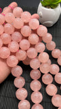 Rose Quartz Round beads - 18 mm 20 mmm 40 cm Length- AAA Quality - Deep Pink rose quartz