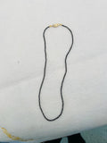 Black Diamond Necklace with 14K gold Clasp , length 17" , natural stunning diamond beads