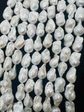 Pearl Baroque Beads- AAA Quality - Length 16 inch- length 20-23mm , Good luster - Natural Freshwater Pearl Baroque
