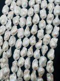 Pearl Baroque Beads- AAA Quality - Length 16 inch- length 23-27mm , Good luster - Natural Freshwater Pearl Baroque