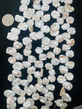 Keshi Freshwater Pearl , Natural white keshi shape , Length 16'' Fresh water Pearl Beads , Size 14-15 MM