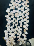 Keshi Freshwater Pearl , Natural white keshi shape , Length 16'' Fresh water Pearl Beads , Size 14-15 MM