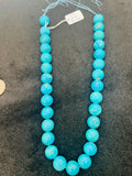 Turquoise Round 14mm size -100 % Natural Turquoise - Length 40 cm - Turquoise Round Beads, Hubei Mines.