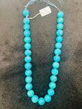 Turquoise Round 14mm size -100 % Natural Turquoise - Length 40 cm - Turquoise Round Beads, Hubei Mines.